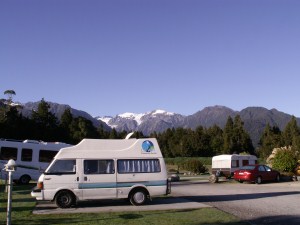 In de camping